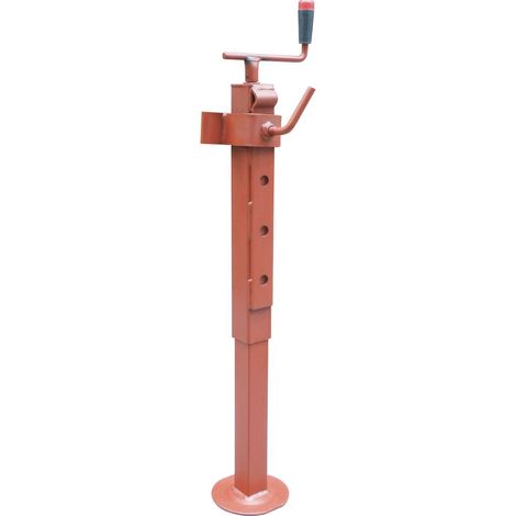 Sodise – Béquille acier carré 60mm – Course 310mm – Charge max 600kg – Fixation réglable pour remorque (1/3)