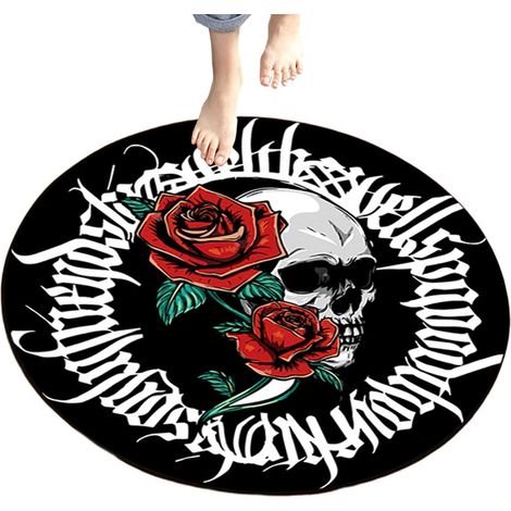 Tapis de cuisine d'Halloween, tapis de bienvenue d'Halloween Tapis de sol  Rond Tapis de porte de bienvenue pour couloirs, entrées, extérieur, porte d'entrée, (1/5)