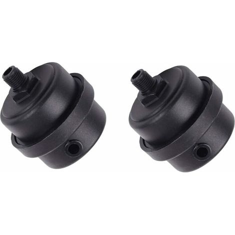 Lot de 2 filtres silencieux pour compresseur d'air, boîtier en plastique, silencieux à piston pour ventilateurs, compresseurs d'air, chaudières, etc. (1/4PT 12 mm)