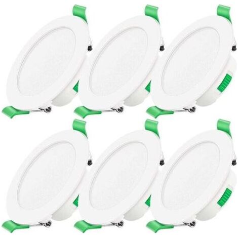 Spot LED encastrable dimmable 7W – Étanche IP65 – Luminosité 600 lumens – Température de couleur 3000K/4000K/6500K – Lot de 6 – Pour salle de bain (1/4)