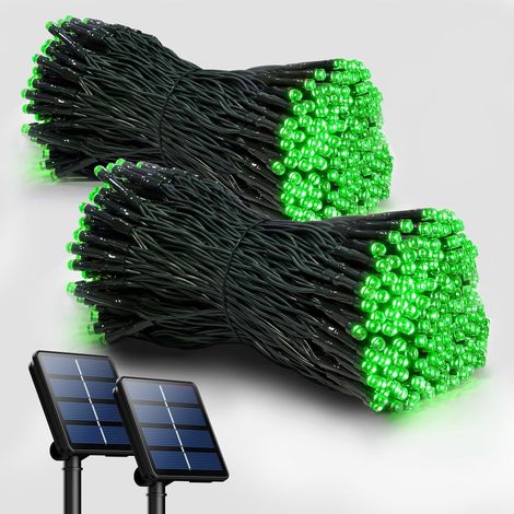 Dekorative Lichterkette, 5 Meter lang, grün, 20 LED-Lichter, verbindbar, perfekt für Weihnachten, Halloween, Terrasse und Baumdekoration. (1/4)