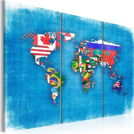 Quadro - Bandiere del mondo: trittico - 120x80 (1/4)