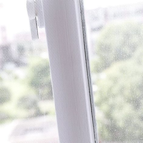 Moustiquaire Autocollante pour Fenêtre Anti-Moustiques Insectes en Nylon Transparent (130x150cm)