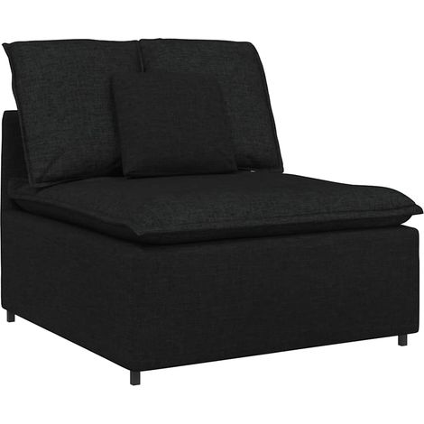 vidaXL Modulo Centrale Divano Modulare con Cuscini Nero 100 cm