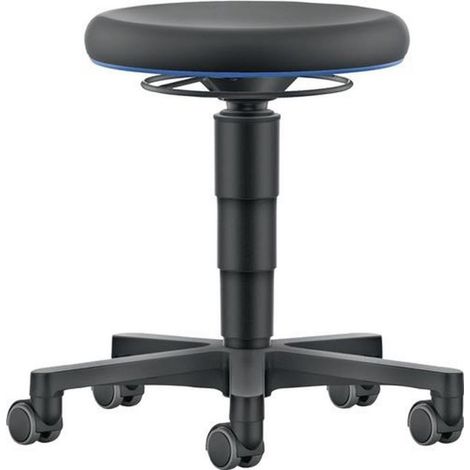 Drehhocker Rollen Kunstleder schwarz Sitzhöhenverstellung 450-650 mm BIMOS (1/4)