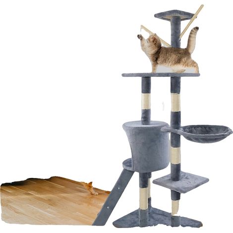 Arbre à chat, design multilevel, poteaux à gratter inclus, Arbre à chat de 140 cm (1/5)
