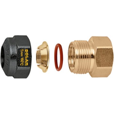 CALEFFI 2540 Solar Raccordo Diritto Intermedio Con O-Ring Ø3/4"Fx15 - 254055 (1/2)