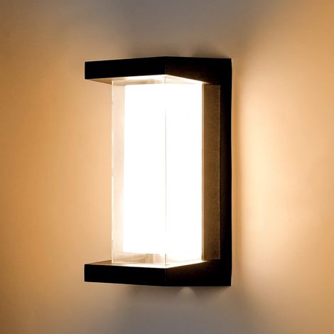 3000K Applique Murale Exterieur LED ,18W Double couche Lampe Exterieure Murale Aluminium Luminaire Mural IP65 Étanche Moderne Interieur Extérieure Jardin, Cour, Hall, Couloir Appliques Murales [Classe