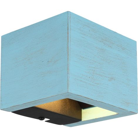 Globo - lampada da parete - ALINA - blu - legno - LED - 15553W1B