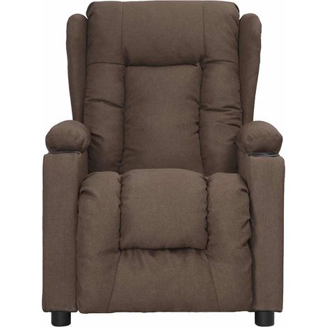vidaXL Sillón reclinable de tela gris taupe (1/2)