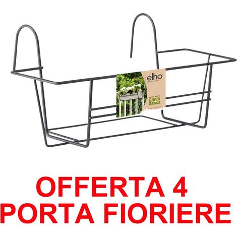OFFERTA 4 PORTA FIORIERA GREEN BASICS BALCONY RACK 80CM ANTRACITE