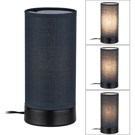 Lampe de table Pia avec abat-jour en tissu 1 mat lumière noire / max gris. W E14 sans ampoules 770.59 (1/5)