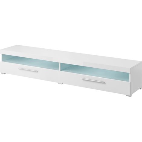 Mueble TV XL 200cm colección BOMBAY. Color blanco brillante