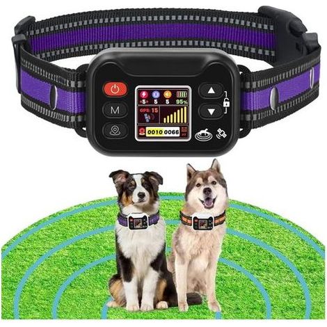 Clôture GPS sans fil anti-fugue avec collier électronique pour chiens – Confinement ajustable 15-2000m, modes bip/vibration/stimulation légère, étanche IPX6, rechargeable – Utilisation toutes conditio (1/5)