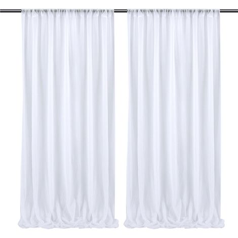 Confezione da 1 drappo per arco nuziale, drappeggio in voile bianco in chiffon elastico (1,5 2,5 m) per decorazione di nozze, sfondo, tenda di garza (1/5)