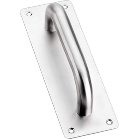 Poignée de porte coulissante robuste en acier inoxydable avec plaque arrière pour porte de maison, de salle de bain et en bois (carrée) (1/5)