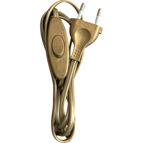 TIBELEC Cordon et interrupteur TIBELEC, plastique, or 460 W