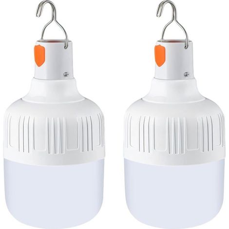 HOXILEELEO - 2pc 40w lanternes de camping LED, rechargeables par USB, 3 modes d'éclairage, lanterne d'extérieur portable pour camping, pêche (1/5)