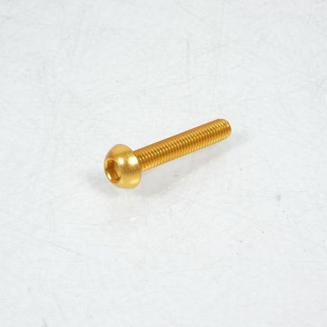 Vis Dôme BTR 5mm M6 pas 100 35mm anodisé Or 3AS Racing pour moto (1/2)