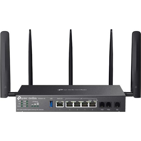 Puerta de enlace DSL de escritorio TP-Link Omada 4G+ Cat6 AX3000 Wi-Fi 6 Gigabit