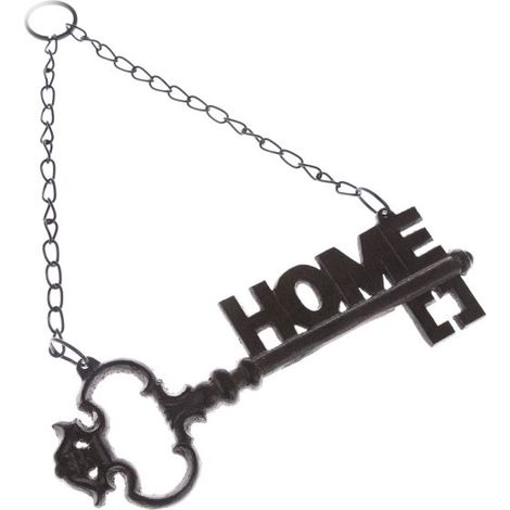 Colgante de hierro fundido con la inscripción "hogar".