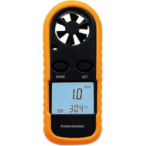 Mini anémomètre numérique LCD, plage de mesure 0-30 m/s, avec rétroéclairage. (1/5)