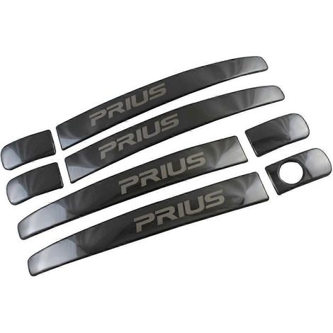 Passend für Toyota Prius 30er Serie (Baujahre 2009–2015): Türgriff, Türablage, Rückspiegel, Einstiegsleiste und weiteres Außenzubehör – Griff aus Edelstahl, schwarz