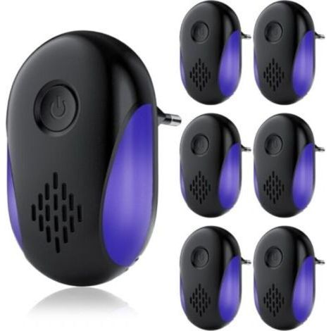 6 Pack Upgraded Ultrasonic Pest Repeller,mice repellent for Plug-In,Bug Repellent for Indoor Pest Control for Mice, Mosquitoes, Spiders, Cockroaches, Ants, Flea, Vermin Harmless to Pets and Human (1/4)