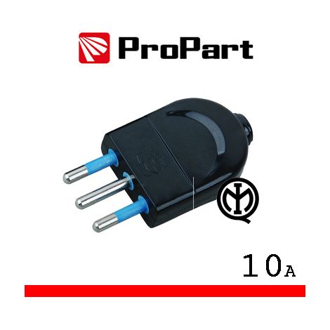 Presa 10A 2P+T Polybag Nera