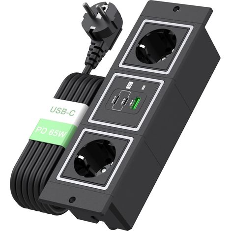 Multiprise encastrable avec PD 65 W USB C (1/5)