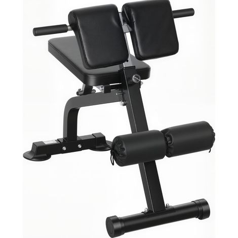Banc de musculation réglable 3-en-1, chaise romaine et banc abdominal, structure en métal, pliable, charge 150 kg, pour entraînement complet - CHICFURN (1/5)