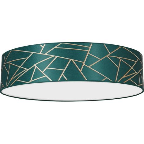 Plafonnier Milagro Ziggy vert 60 cm, tissu métal, 3xE27 (1/5)