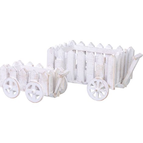 Soporte macetero de madera set de 2 piezas 28x22x18h-22x12x12h cm (1/5)