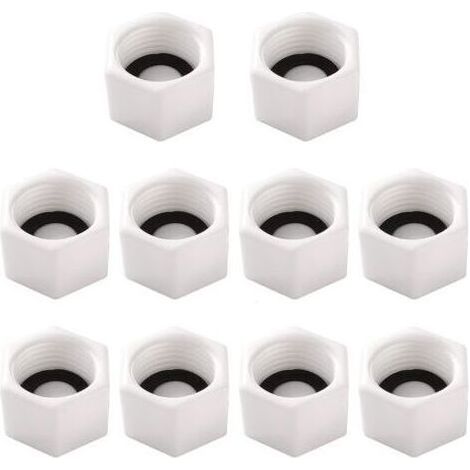 10 Pièces G1/2 Bouchon Plomberie Filetage Femelle, Bouchon de Fin Raccord Tuyau PPR, pour Plomberie Robinetterie (1/5)