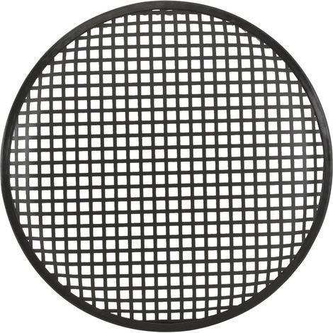 Grille ronde en acier robuste avec revêtement en poudre noir (1/5)