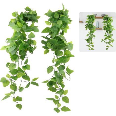 2 Pièces Plante Artificielle Tombante, Plantes Artificielles Suspendues Feuilles D'eucalyptus, Plantes Artificielles Interieur pour la Maison Jardin Intérieur Décoration Extérieure (108CM) (1/5)