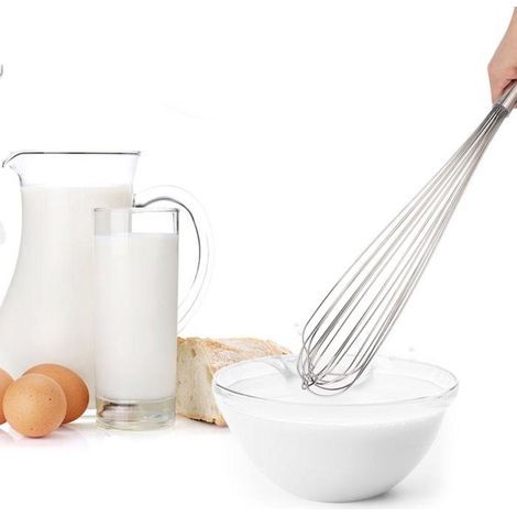 Sbattitore per uova - Acciaio inox - Manuale - 55 cm - 308 g - Utensile da cucina (1/5)