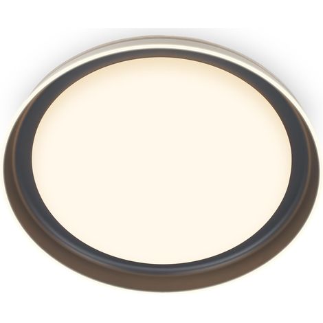 Plafonnier LED avec décor translucide, lumière blanche chaude, 24W, 2600lm, lampe LED, plafonnier LED, lampe de salon, lampe de cuisine, éclairage de plafond, 43 x 8 cm (DxH) (1/5)