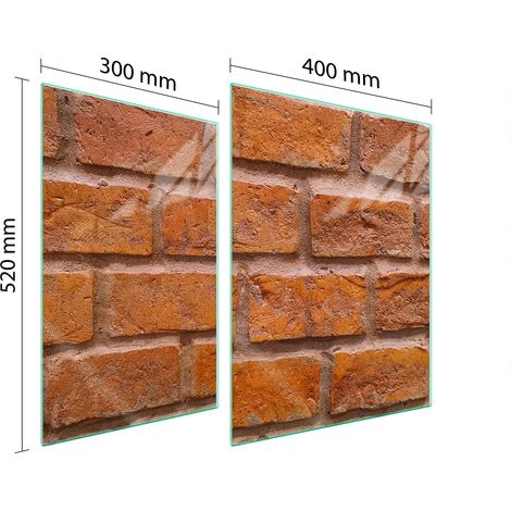 PIASTRA PROTETTIVA IN VETRO PER STUFA 70x52 MATTONE (1/5)