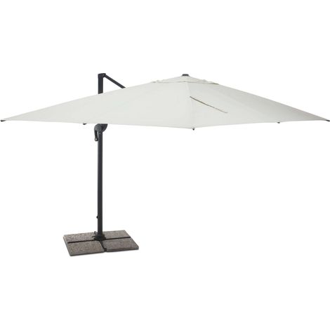 Ombrellone da Giardino in Alluminio 3x4 m Taddei Ischia Grigio Charcoal