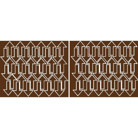 Adesivi a forma di freccia 5x3 cm, 72 pezzi, marroni opachi.