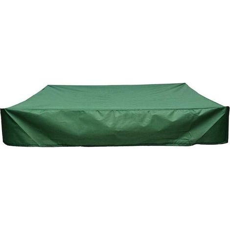 Couverture de bac à Sable Anti-poussière avec Cordon de Serrage,bache carrée en Tissu Oxford pour bac à Sable,Piscine,Jardin ou Ferme（Vert,200×200cm） GROOFOO (1/4)
