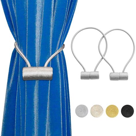 Magnetische Gardinenhalter, die praktischste Lösung, weiß, 2 Stück (1/5)