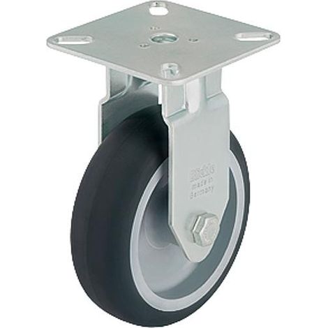 Roulette fixe BPA-TPA 50G charge limite 50 kg roue diam. 50 mm, taille plaque 60x60mm