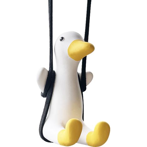 Pendentif décoratif voiture en forme de petit canard, accessoire intérieur coloré suspendu (1/4)