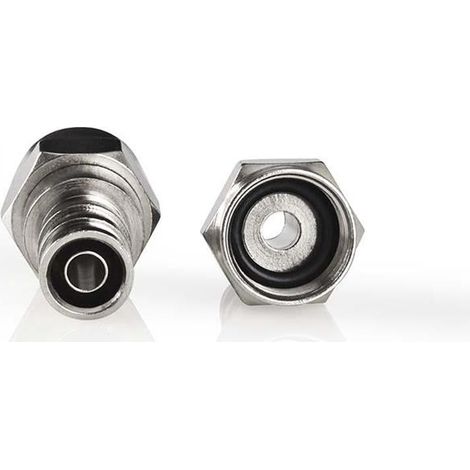 Conector f nedis resistente a la intemperie 7 mm metal