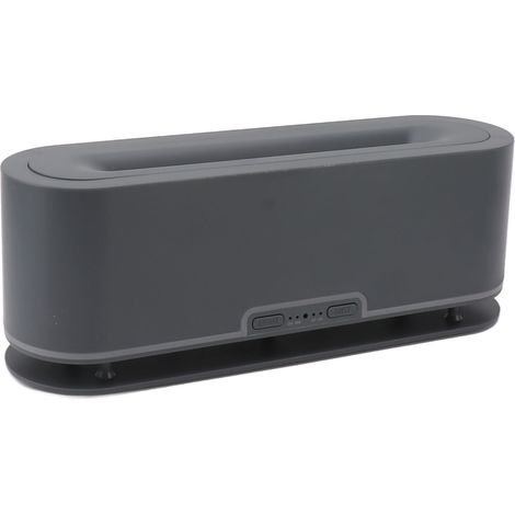 Humidificateur à flamme 200 ml pour la maison, la chambre ou le bureau. Diffuseur d'aromathérapie avec lumière d'ambiance colorée et effet flamme simulée. 100 à 240 V. Noir cendré (UE). (1/5)