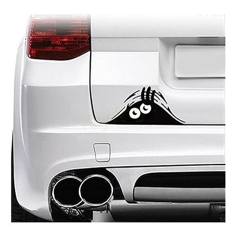 3D Cartoon Funny Peeking Monster Vinyl Car Sticker Decal Emblem Badge , 19cm x7cm (1/5)