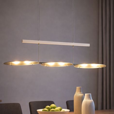28,8 Watt LED Pendel Hänge Leuchte Esszimmer Aluminium Glas verstellbar Eglo 91078 Felitto