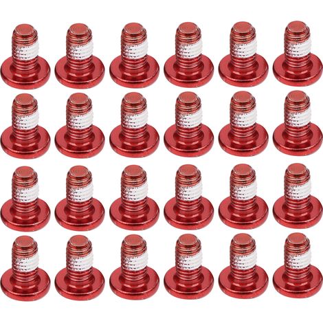 24 pièces Vis Colorées ZTTO pour Disque de Frein Vélo, Boulons T25 M5x10mm Résistance à l'Usure Acier Rouge (1/5)